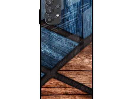 Wooden Tiles Glass Case for Samsung Galaxy A72 Supply