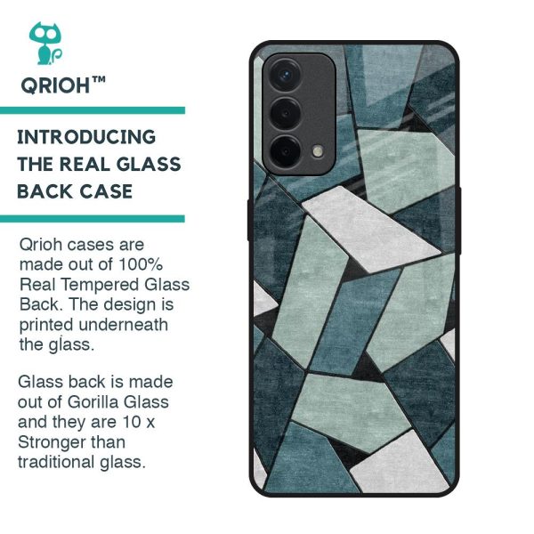 Abstact Tiles Glass Case for Oppo F19 Sale