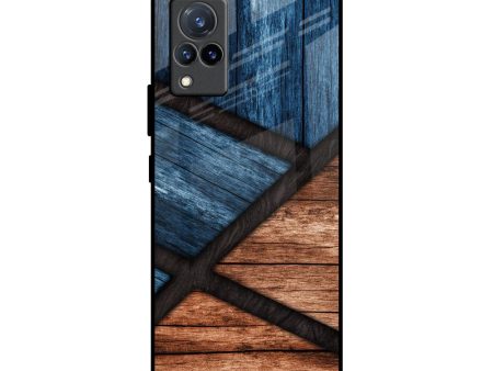 Wooden Tiles Glass Case for Vivo V21 on Sale