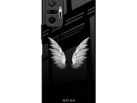 White Angel Wings Glass Case for Redmi Note 10 Pro Max on Sale