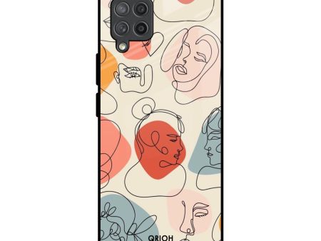 Abstract Faces Glass Case for Samsung Galaxy M42 Hot on Sale