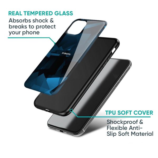 Polygonal Blue Box Glass Case For Mi 13 Pro Online