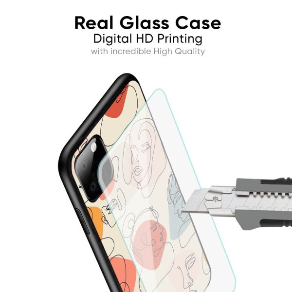 Abstract Faces Glass Case for iPhone 15 Supply