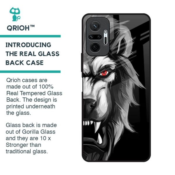 Wild Lion Glass Case for Redmi Note 10 Pro Max Online Sale