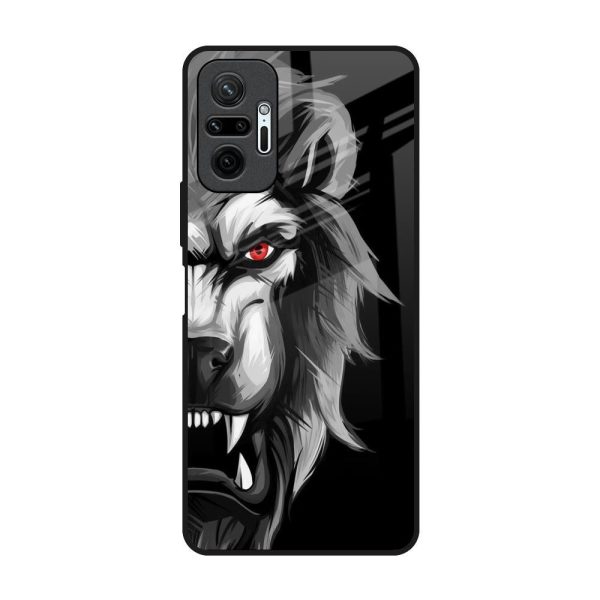 Wild Lion Glass Case for Redmi Note 10 Pro Max Online Sale