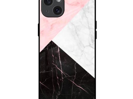 Marble Collage Art Glass Case For iPhone 15 Plus Hot on Sale