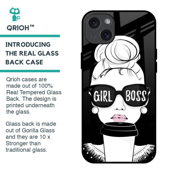 Girl Boss Glass Case For iPhone 15 Plus Online