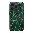 Abstract Green Glass Case For iPhone 15 Pro For Cheap