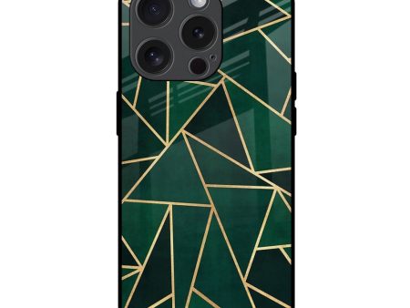 Abstract Green Glass Case For iPhone 15 Pro For Cheap