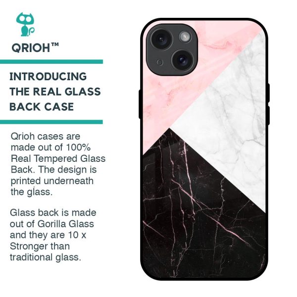 Marble Collage Art Glass Case For iPhone 15 Plus Hot on Sale