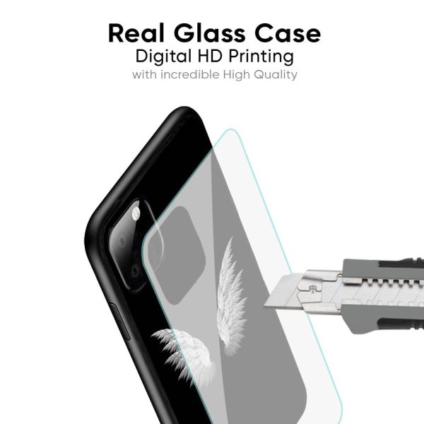 White Angel Wings Glass Case for Samsung Galaxy M12 Supply