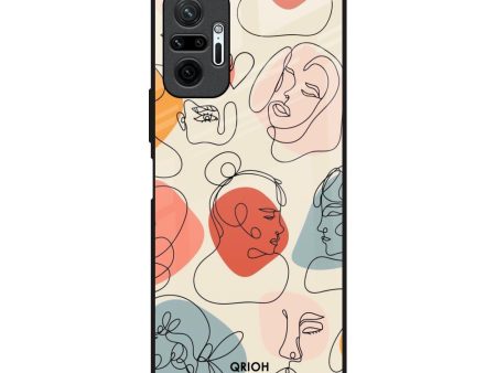 Abstract Faces Glass Case for Redmi Note 10 Pro Max Online Sale