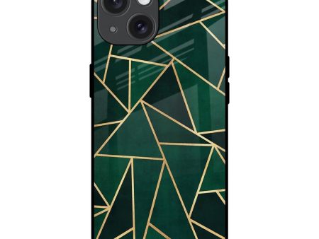 Abstract Green Glass Case For iPhone 15 Online Sale