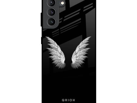 White Angel Wings Glass Case for Samsung Galaxy S21 Plus Online