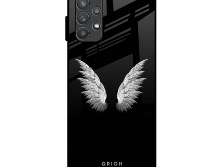 White Angel Wings Glass Case for Samsung Galaxy A72 Online Hot Sale