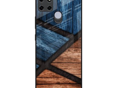 Wooden Tiles Glass Case for Realme C25 Online Sale