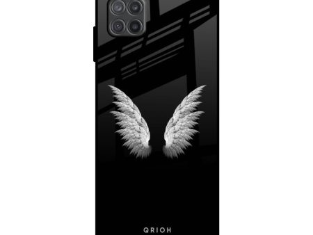 White Angel Wings Glass Case for Samsung Galaxy A12 Supply