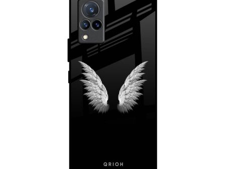 White Angel Wings Glass Case for Vivo V21 Sale