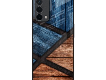 Wooden Tiles Glass Case for Oppo F19 Sale