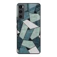 Abstact Tiles Glass Case for Vivo V20 SE Cheap