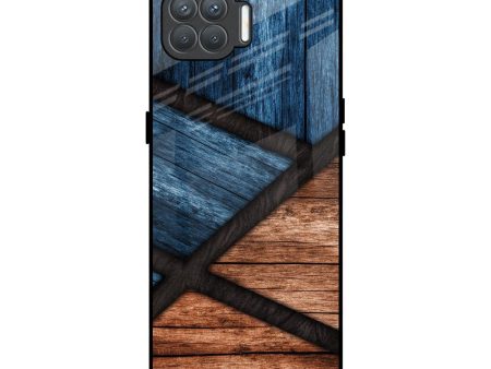 Wooden Tiles Glass Case for Oppo F17 Pro For Discount