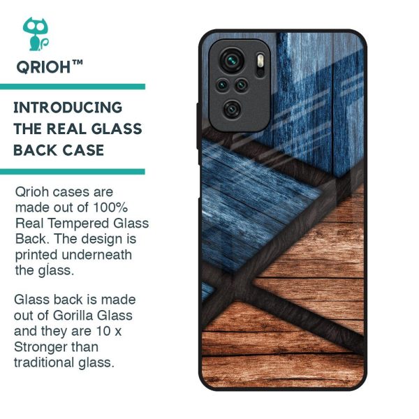 Wooden Tiles Glass Case for Redmi Note 10 Cheap