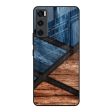 Wooden Tiles Glass Case for Vivo V20 SE For Sale