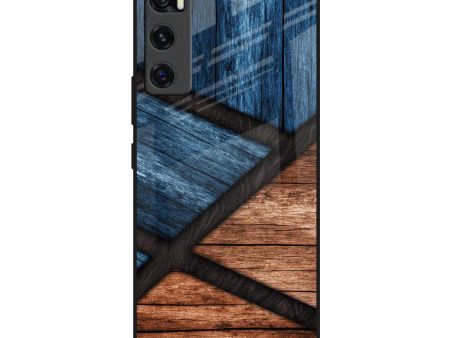 Wooden Tiles Glass Case for Vivo V20 SE For Sale