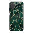 Abstract Green Glass Case For Poco M3 For Sale