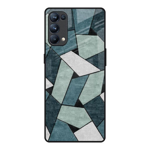 Abstact Tiles Glass Case for Oppo Reno5 Pro Hot on Sale