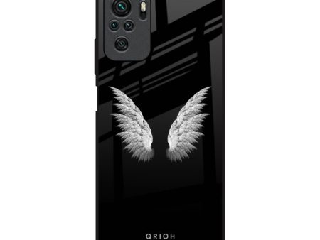 White Angel Wings Glass Case for Redmi Note 10 Online now