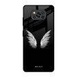 White Angel Wings Glass Case for Poco X3 Pro Online Sale