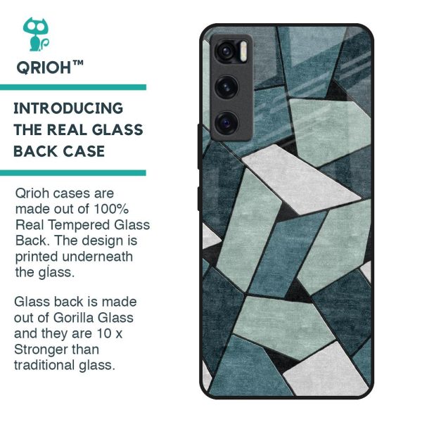 Abstact Tiles Glass Case for Vivo V20 SE Cheap