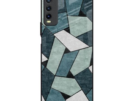 Abstact Tiles Glass Case for Vivo Y20 Cheap