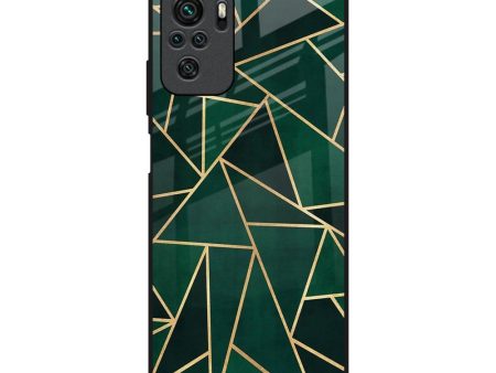 Abstract Green Glass Case For Redmi Note 10 on Sale