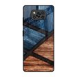 Wooden Tiles Glass Case for Poco X3 Pro Online Sale