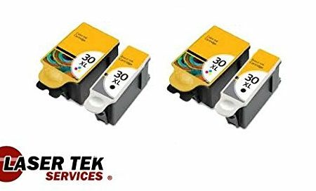 4 Pack Compatible Kodak 30XL Replacement Ink Cartridges for use in the Kodak ESP C110, ESP C310, ESP C315, ESP Office 2150 (2 Black, 2 Color) Supply