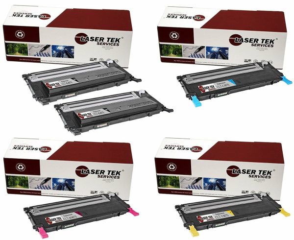 5 Pack Compatible Samsung CLT-407S Replacement Toner Cartridges for the Samsung CLP-320, CLP-321N, CLP-325, CLP-326, CLX-3180 (2 Black, 1 Cyan, 1 Magenta, 1 Yellow) Online now