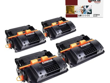 4 Pack HP 81A CF281A Black Compatible Toner Cartridge | Laser Tek Services For Discount