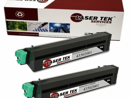 2 Pack Black Compatible High Yield Toner Cartridge Replacements for the Okidata B4600 (Part Number: 43502001) Discount