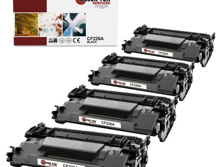 4 Pack HP 26A CF226A Black Compatible Toner Cartridge | Laser Tek Services Sale