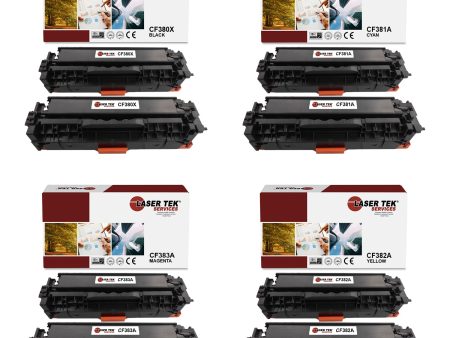 8 Pack HP 312X Compatible High Yield Toner Cartridge | Laser Tek Services Supply