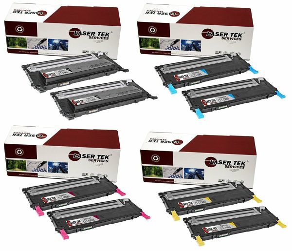 8 Pack Compatible Samsung CLT-406S Replacement Toner Cartridges for the Samsung CLP-365W, CLX-3305FW, Xpress C410W, Xpress C460FW (2 Black, 2 Cyan, 2 Magenta, 2 Yellow) Online now