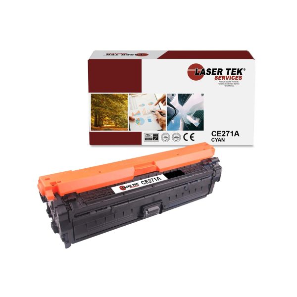 HP 650A CE271A Cyan Compatible Toner Cartridge | Laser Tek Services For Sale