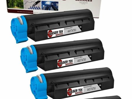 4 Pack Compatible Okidata 44574701 (B411) Black High Yield Replacement Toner Cartridges for the Okidata MB461 MFP, MB471, MB471W, B411dm B411dn, B431dm B431dn Supply