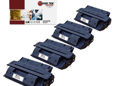 4 Pack HP 27X C4127X Black Compatible High Yield Toner Cartridge | Laser Tek Services For Cheap