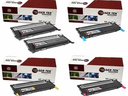 5 Pack Compatible Samsung CLT-406S Replacement Toner Cartridges for the Samsung CLP-365W, CLX-3305FW, Xpress C410W, Xpress C460FW (2 Black, 1 Cyan, 1 Magenta, 1 Yellow) Online Sale