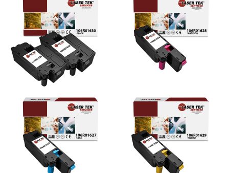 5 Pack Compatible Phaser 6015 Toner Cartridge Replacements for the Xerox 106R01630, 106R01627, 106R01628, 106R01629 (2 Black, Cyan, Magenta, Yellow) on Sale