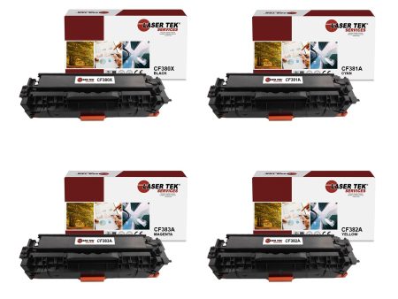 4 Pack HP 312A CF380A CF381A CF382A CF383A Compatible Toner Cartridge | Laser Tek Services Online Sale