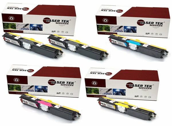 5 Pack Compatible C110 Toner Cartridge Replacements for the Okidata 44250716, 44250715, 44250714, 44250713 (2 Black, Cyan, Magenta, Yellow) Online Hot Sale